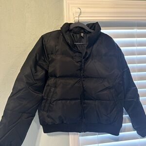 Foot Locker Black High Neck Puffer Down Jacket